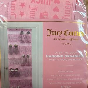 Juicy Couture Pink Over-Door Hanging Organizer with Pockets